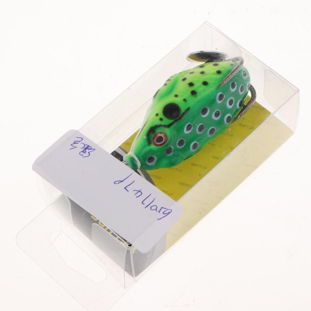 Fishing Lures Tackle Large Frog Topwater Crankbait Hook Bass Bait Green