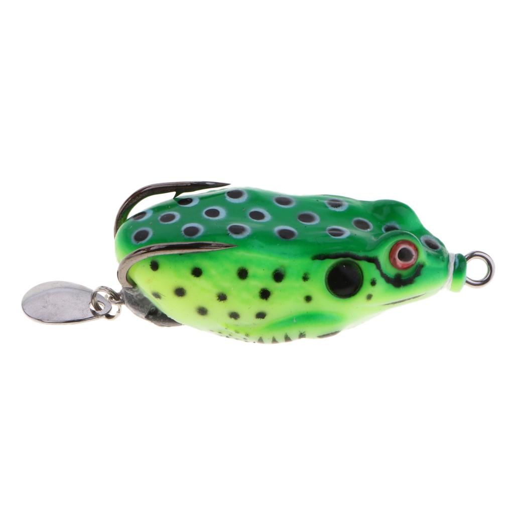 Fishing Lures Tackle Large Frog Topwater Crankbait Hook Bass Bait Green