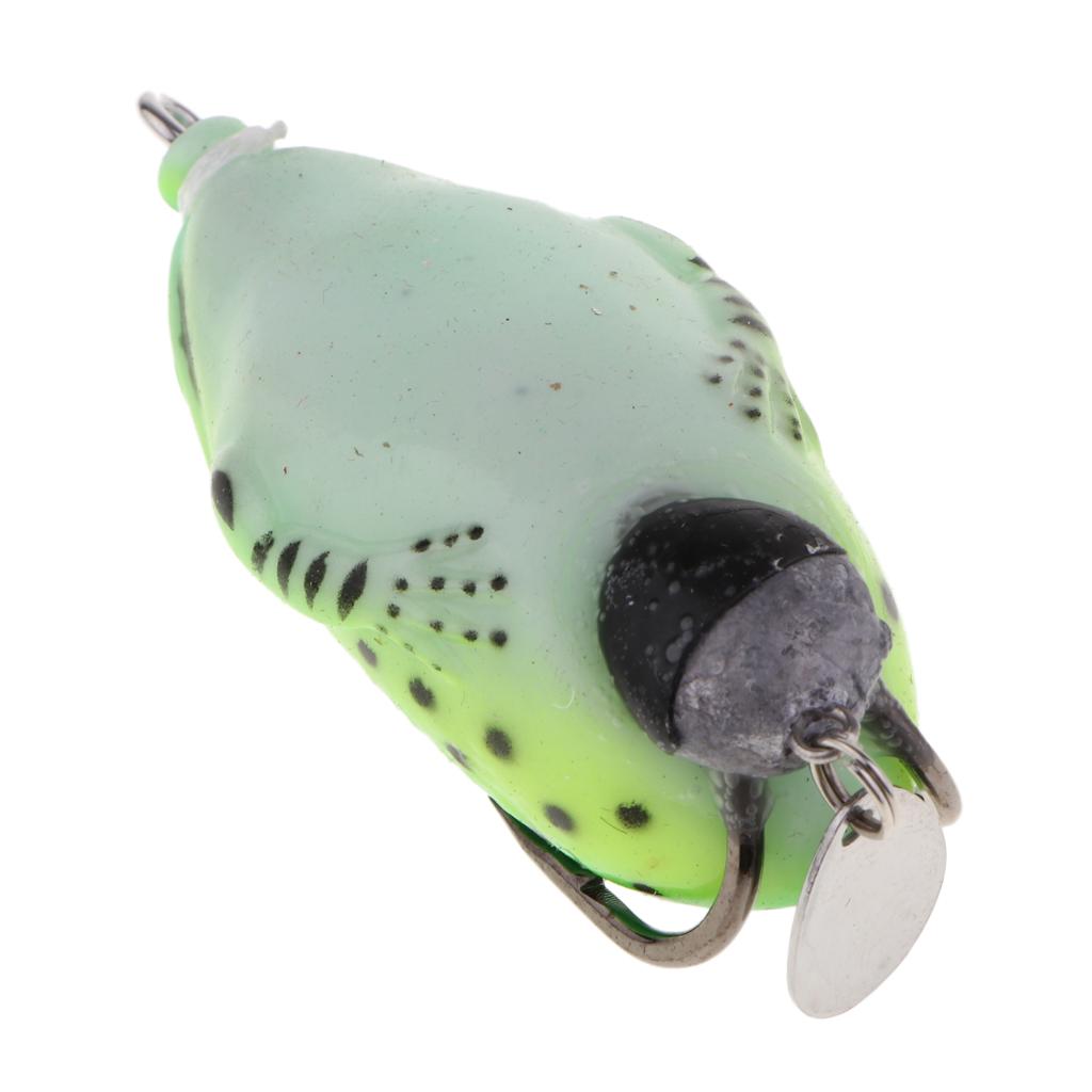 Fishing Lures Tackle Large Frog Topwater Crankbait Hook Bass Bait Green