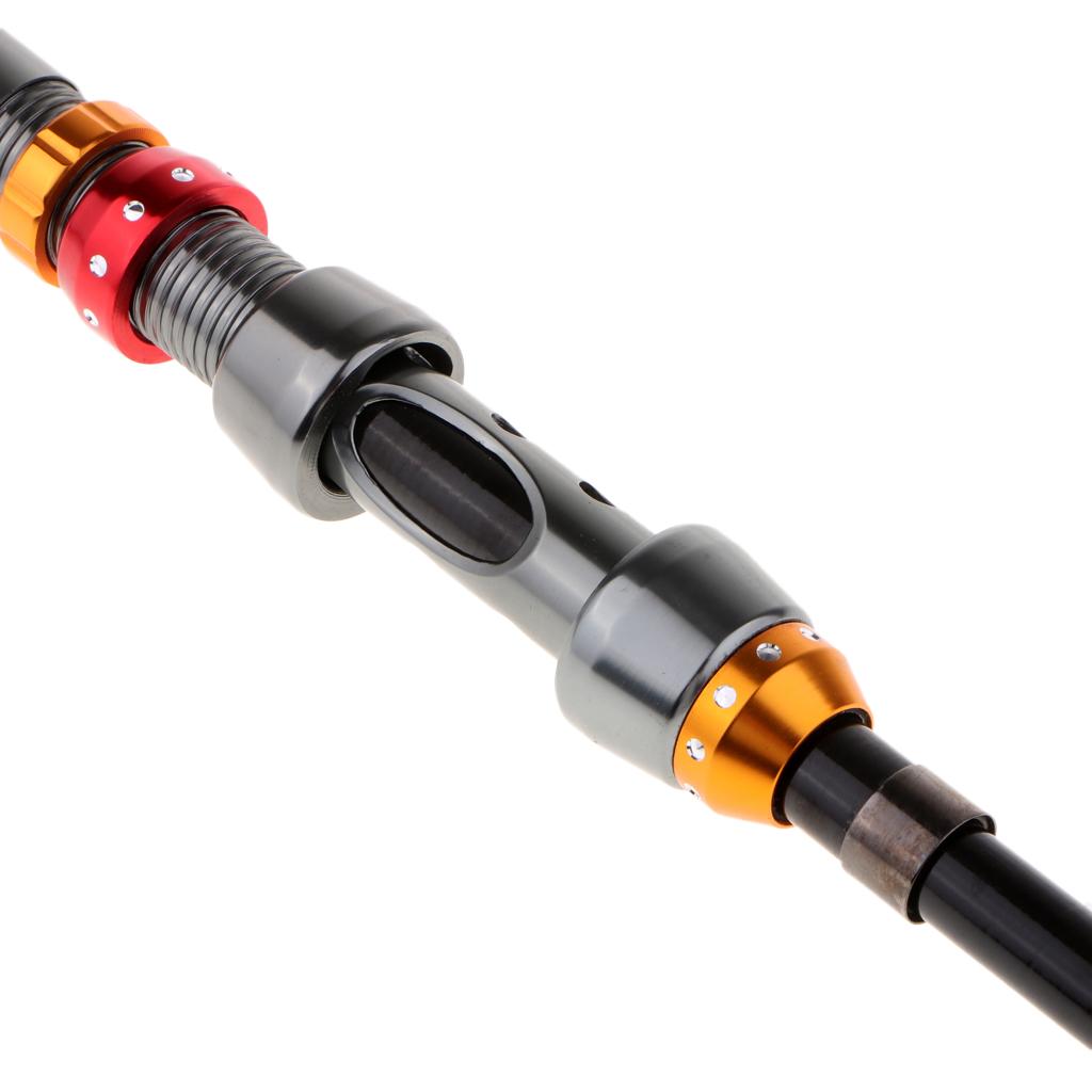 Fishing Rod Ultralight Carbon Fiber Telescopic Portable Spinning Pole 2.4m