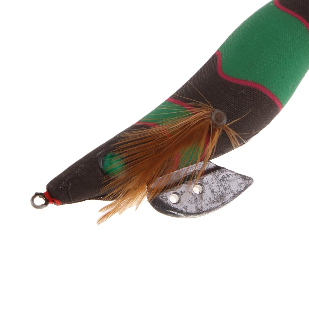 3.5# Squid Jigs Luminous Fishing Lures Artificial Baits Shrimp Color C