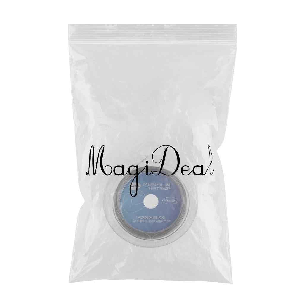 Fishing Steel Wire Fishing line 10m 7 Strands Braided Leader Wire 80LBS