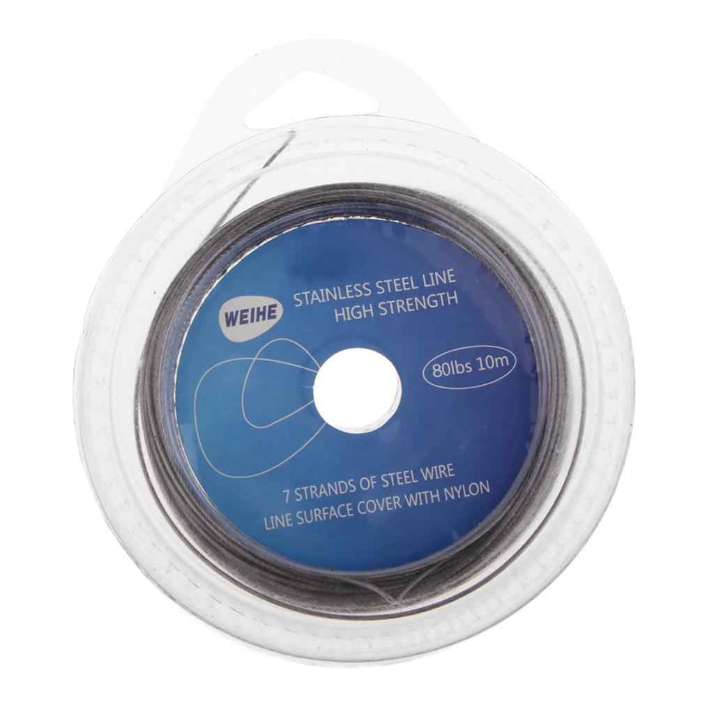 Fishing Steel Wire Fishing line 10m 7 Strands Braided Leader Wire 80LBS