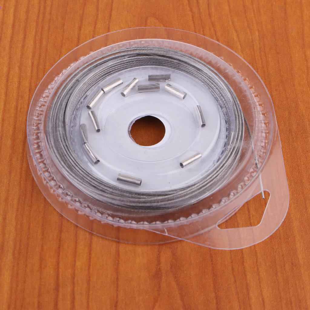 Fishing Steel Wire Fishing line 10m 7 Strands Braided Leader Wire 80LBS