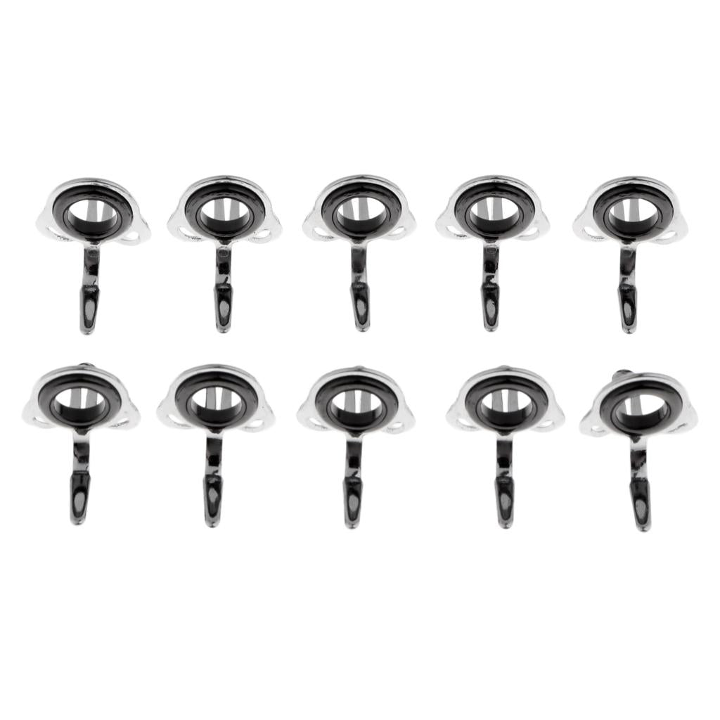4x10pcs Fishing Rod Guide Eyes Ceramic Ring DIY Rod Building Component Size 8