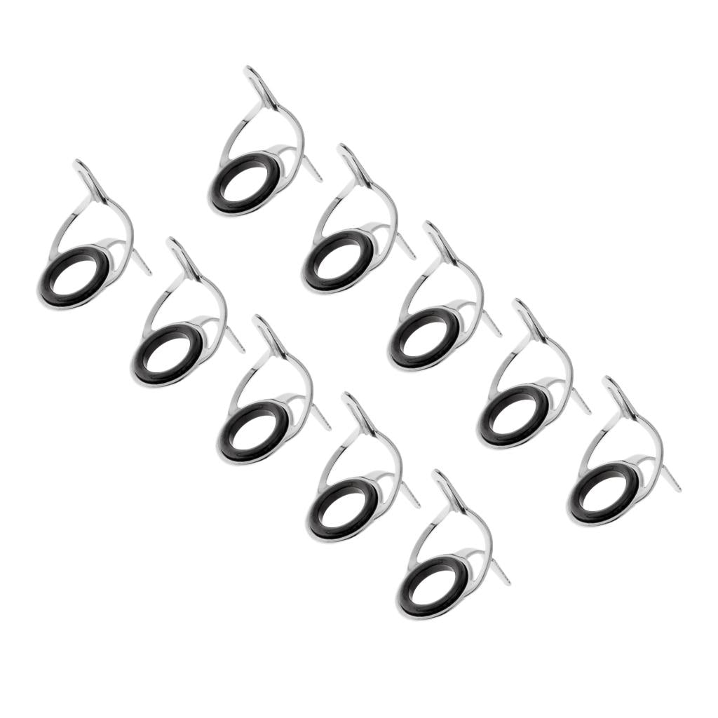 2x10pcs Fishing Rod Guide Eyes Ceramic Ring DIY Rod Building Component Size 10