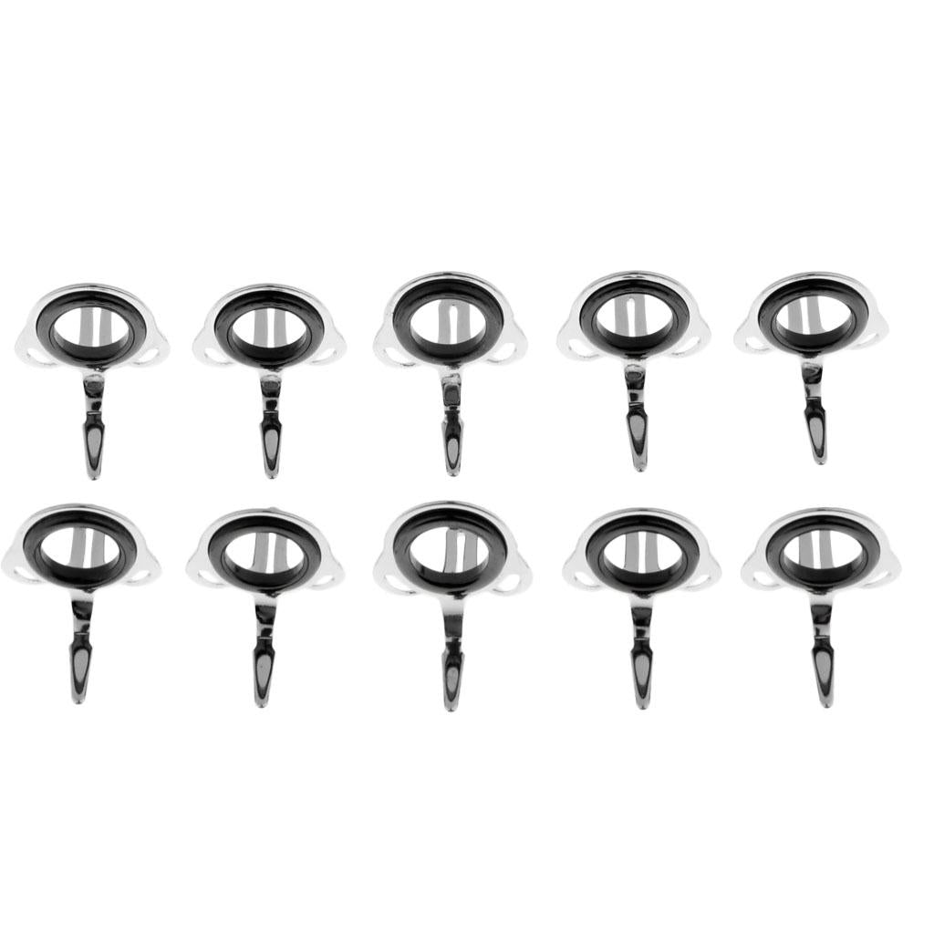 10pcs Fishing Rod Guide Eyes Ceramic Ring DIY Rod Building Component Size 12