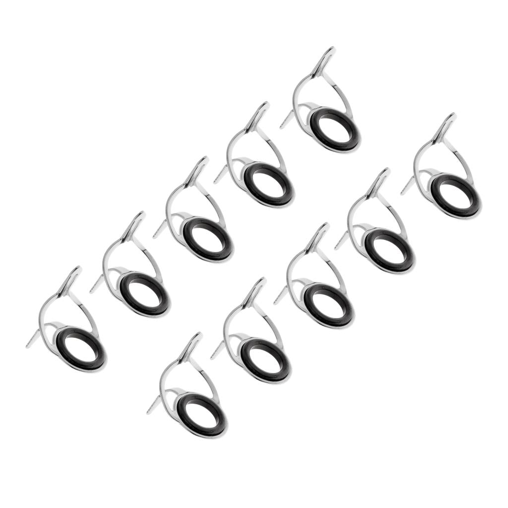 10pcs Fishing Rod Guide Eyes Ceramic Ring DIY Rod Building Component Size 12