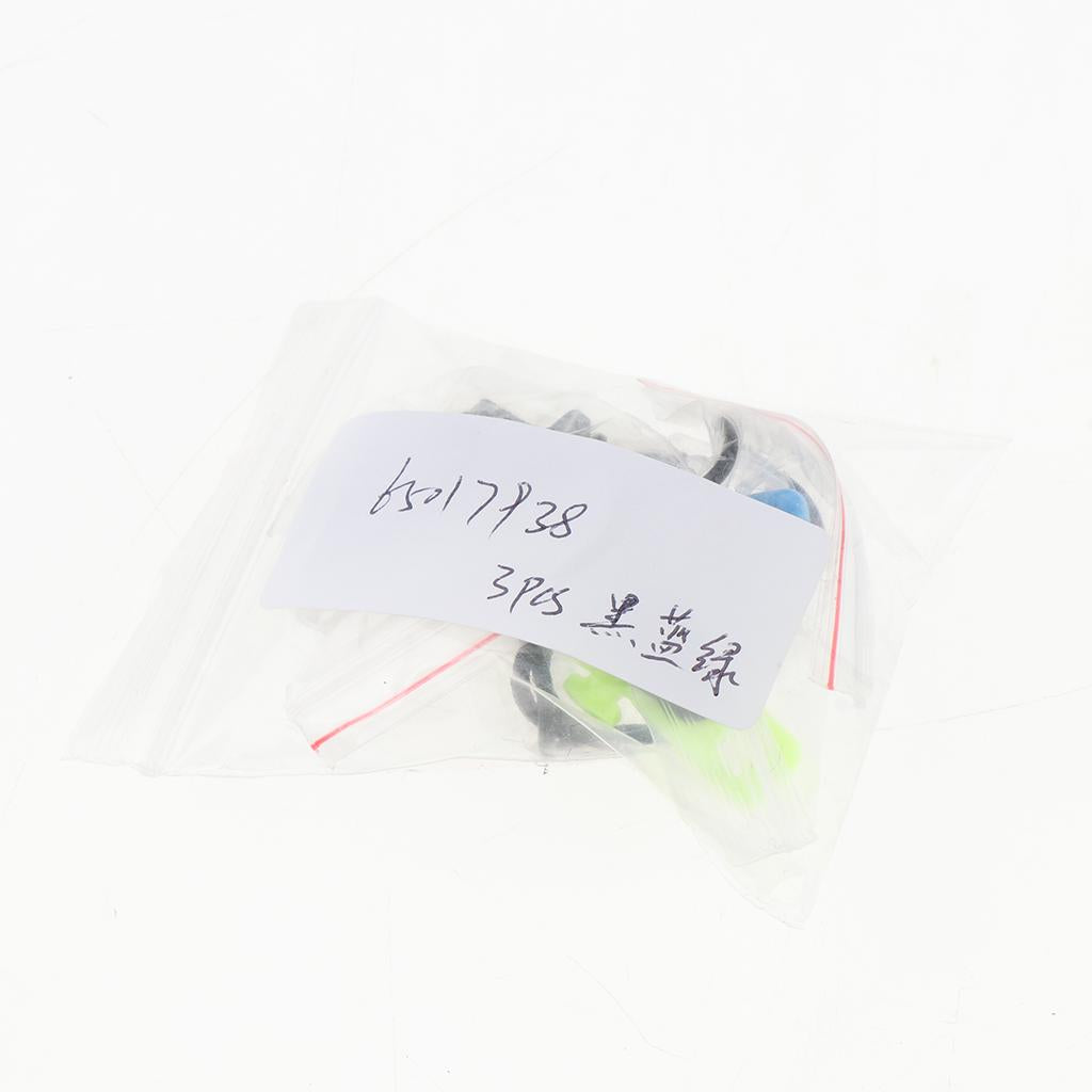 3pcs Fishing Rod Pole Hook Keepers Lure Spoon Bait Holder Black+Blue+Green