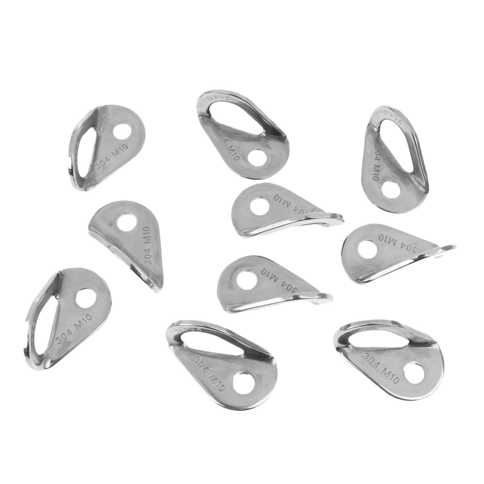 10x 10mm Rock Climbing 25KN Anchor Bolt Hanger Plate Stainless Steel