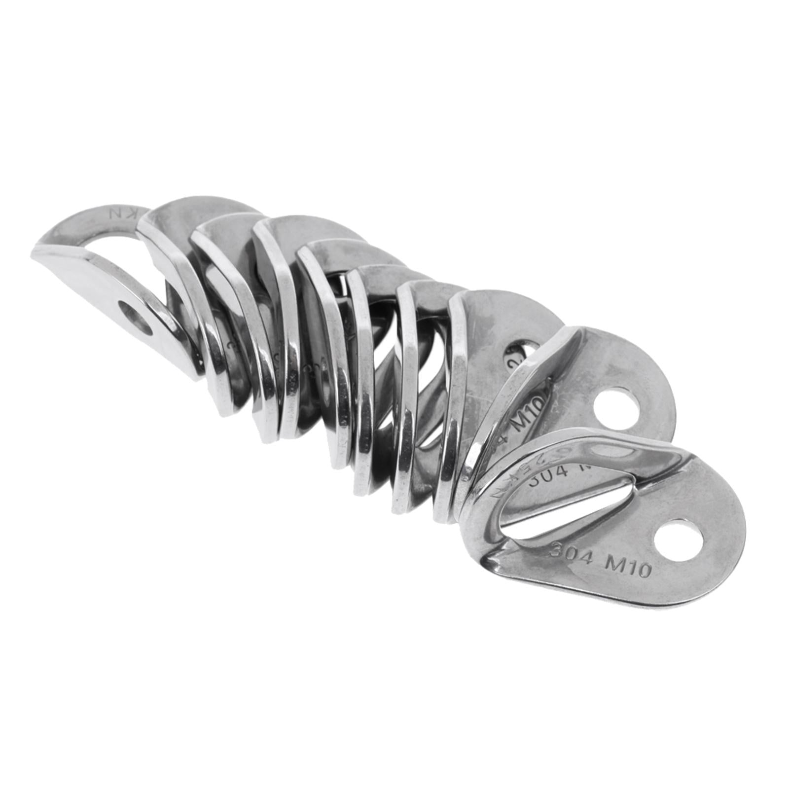 10x 10mm Rock Climbing 25KN Anchor Bolt Hanger Plate Stainless Steel
