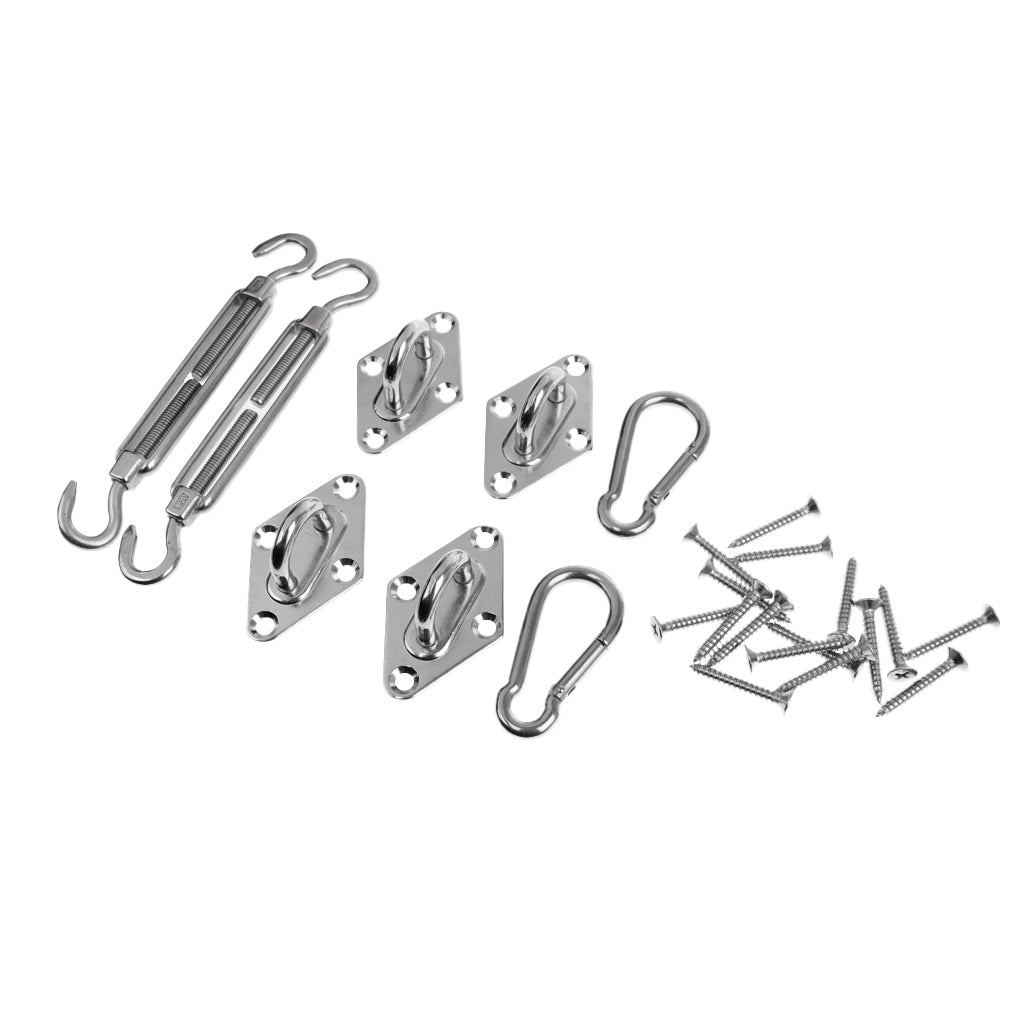 Sun Shade Sails Canopy Stainless Steel Kit Accessories - Turnbuckle Pad Eye