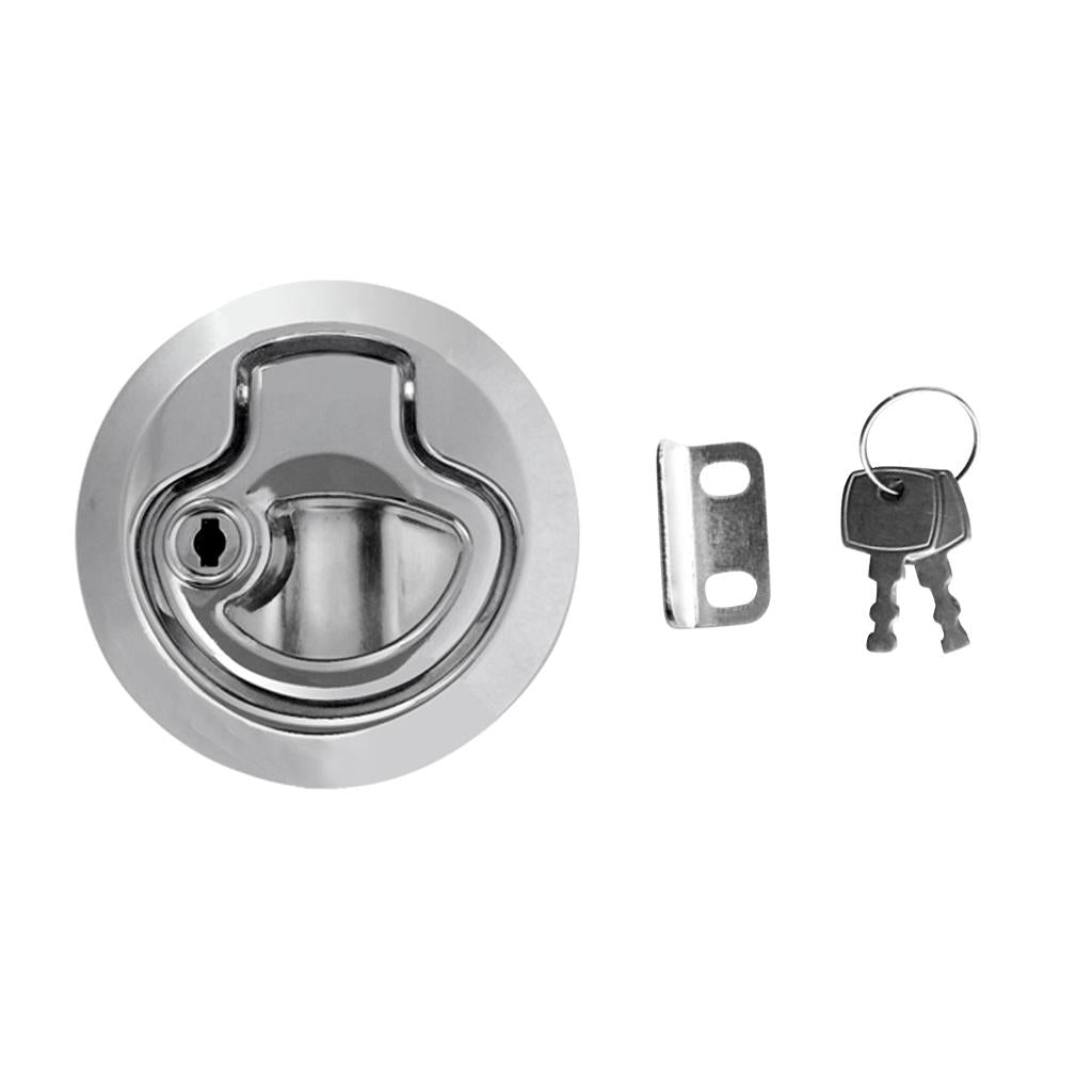 1 Piece Zinc Alloy Chrome Finished Marine Boat Deck Flush Latch Pull Latch