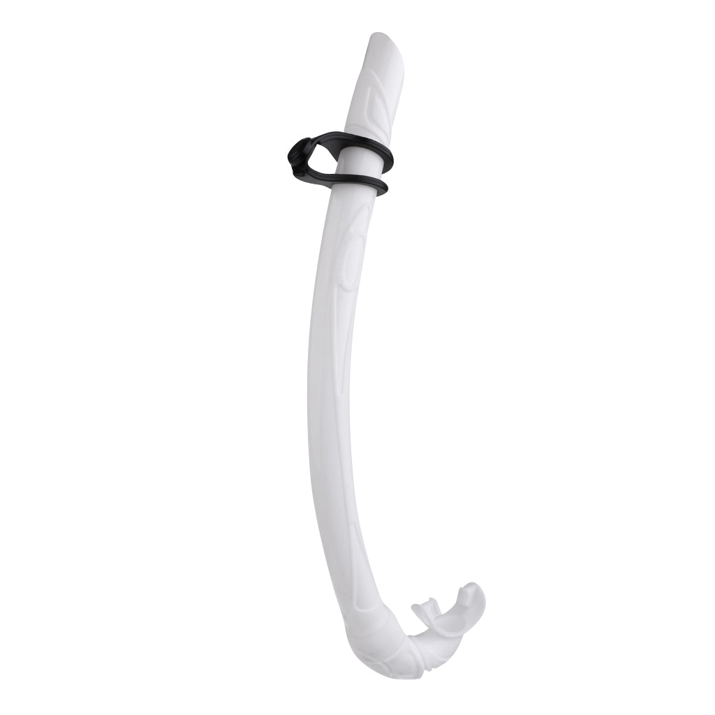 Silicone Roll Up Wet Snorkel for Underwater Scuba Diving Snorkeling white