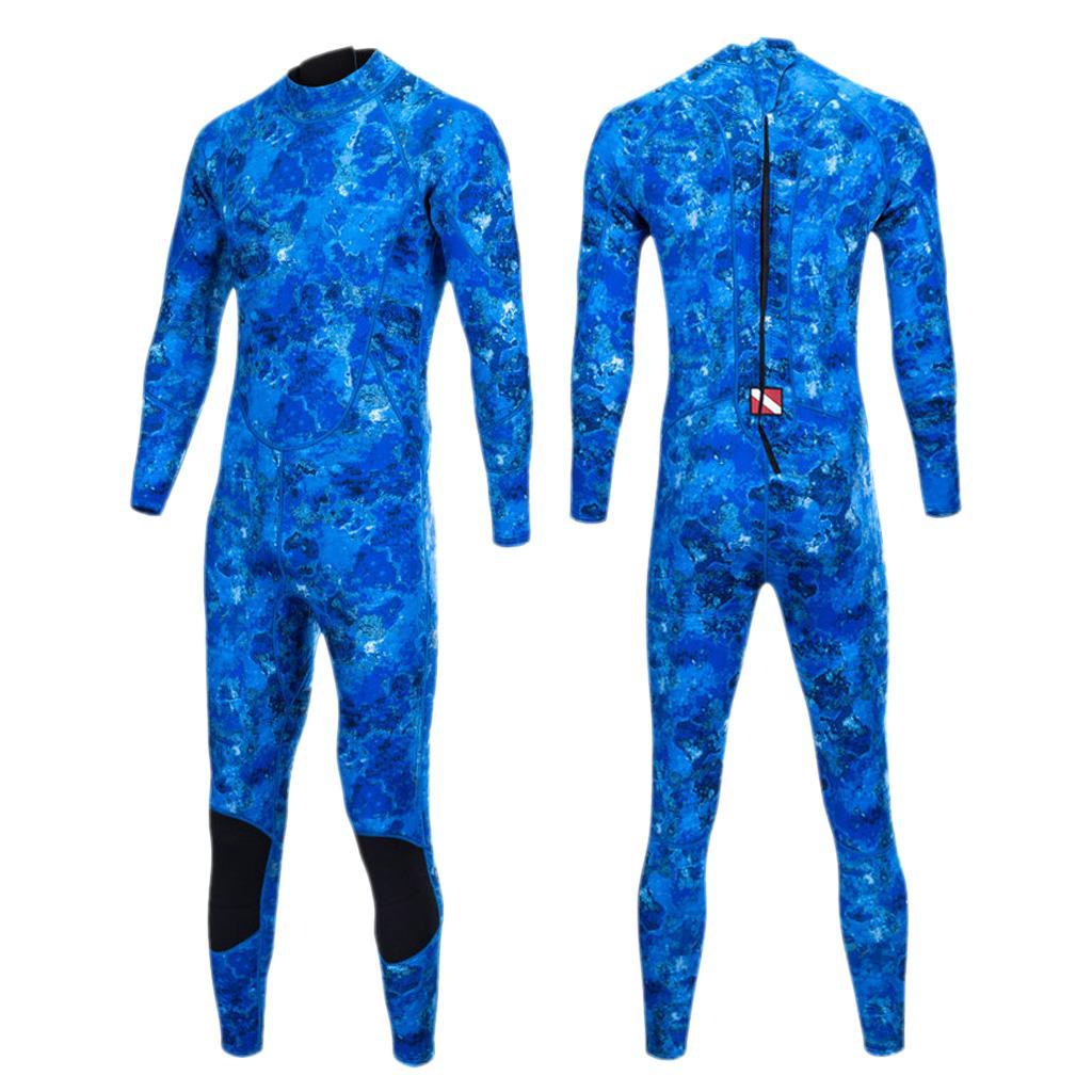 3mm Neoprene Men Wetsuit Scuba Diving Surfing Back Zip Warm Full Suit M