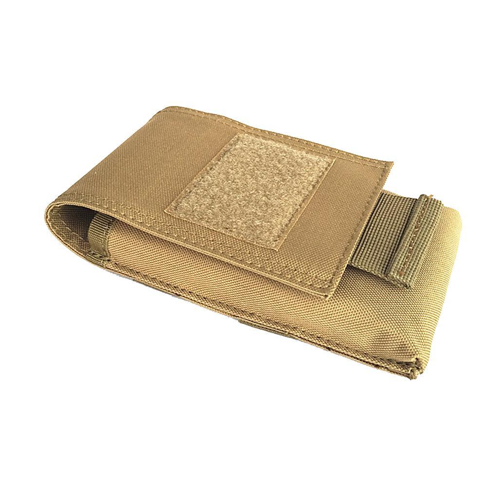 Universial Outdoor MOLLE Cell Phone Pouch Case Belt Bag for Smartphone Tan