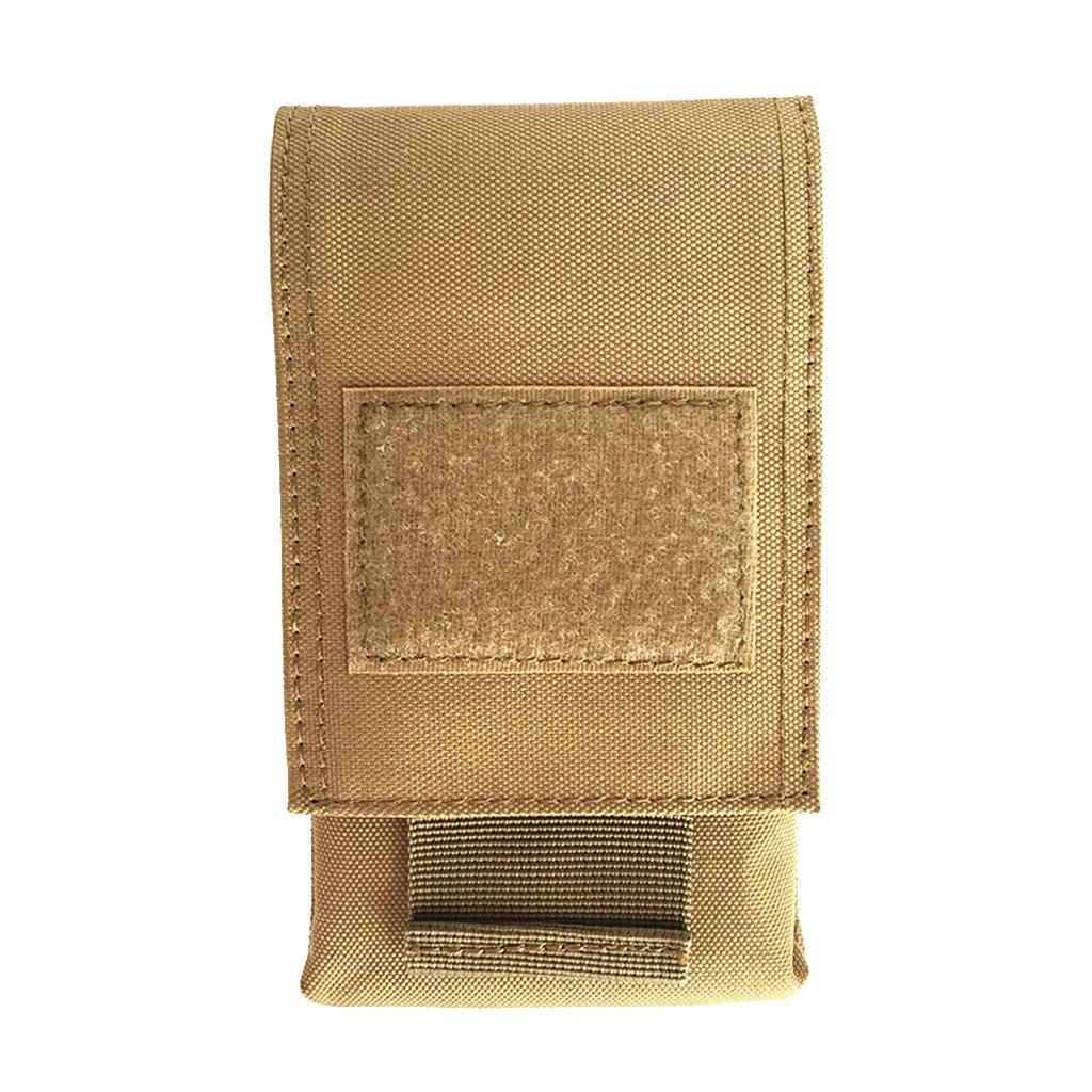 Universial Outdoor MOLLE Cell Phone Pouch Case Belt Bag for Smartphone Tan