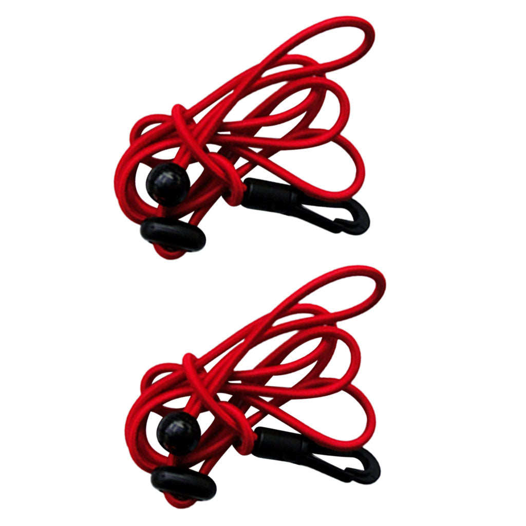 2 Pieces 1.2m 4mm Kayak Paddle Leash Bungee Fishing Rod Lanyard red