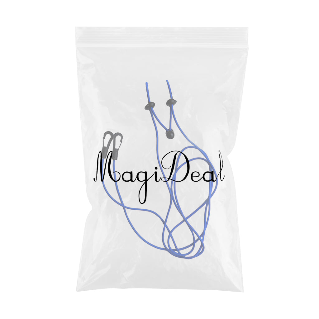 2 Pieces 1.2m 4mm Kayak Paddle Leash Bungee Fishing Rod Lanyard blue