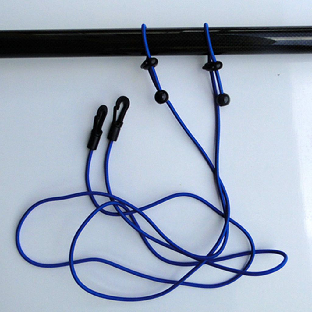 2 Pieces 1.2m 4mm Kayak Paddle Leash Bungee Fishing Rod Lanyard blue
