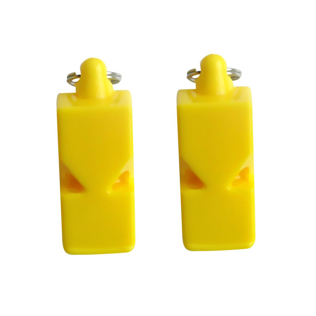 3xEmergency Survival Plastic Whistle Marine Safety Camping Boating yellow