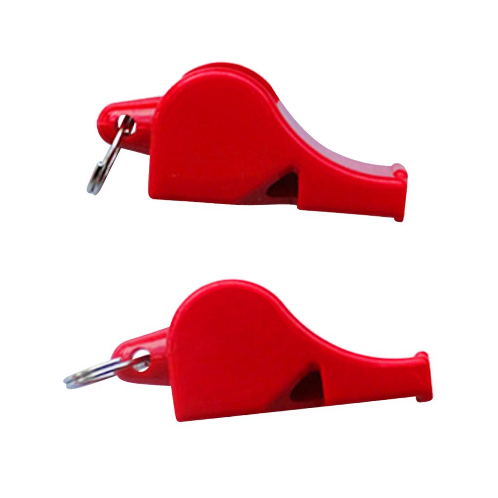 3xEmergency Survival Plastic Whistle Marine Safety Camping Boating red