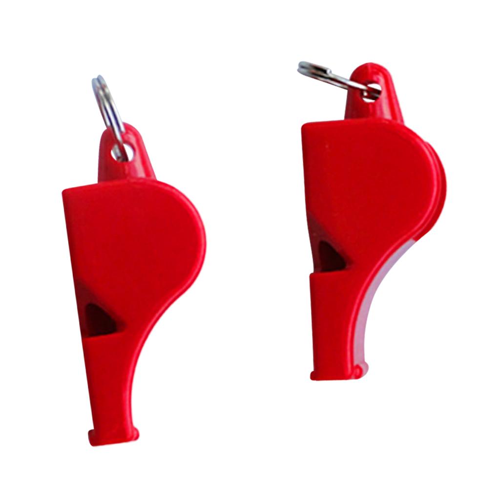 4xEmergency Survival Plastic Whistle Marine Safety Camping Boating red