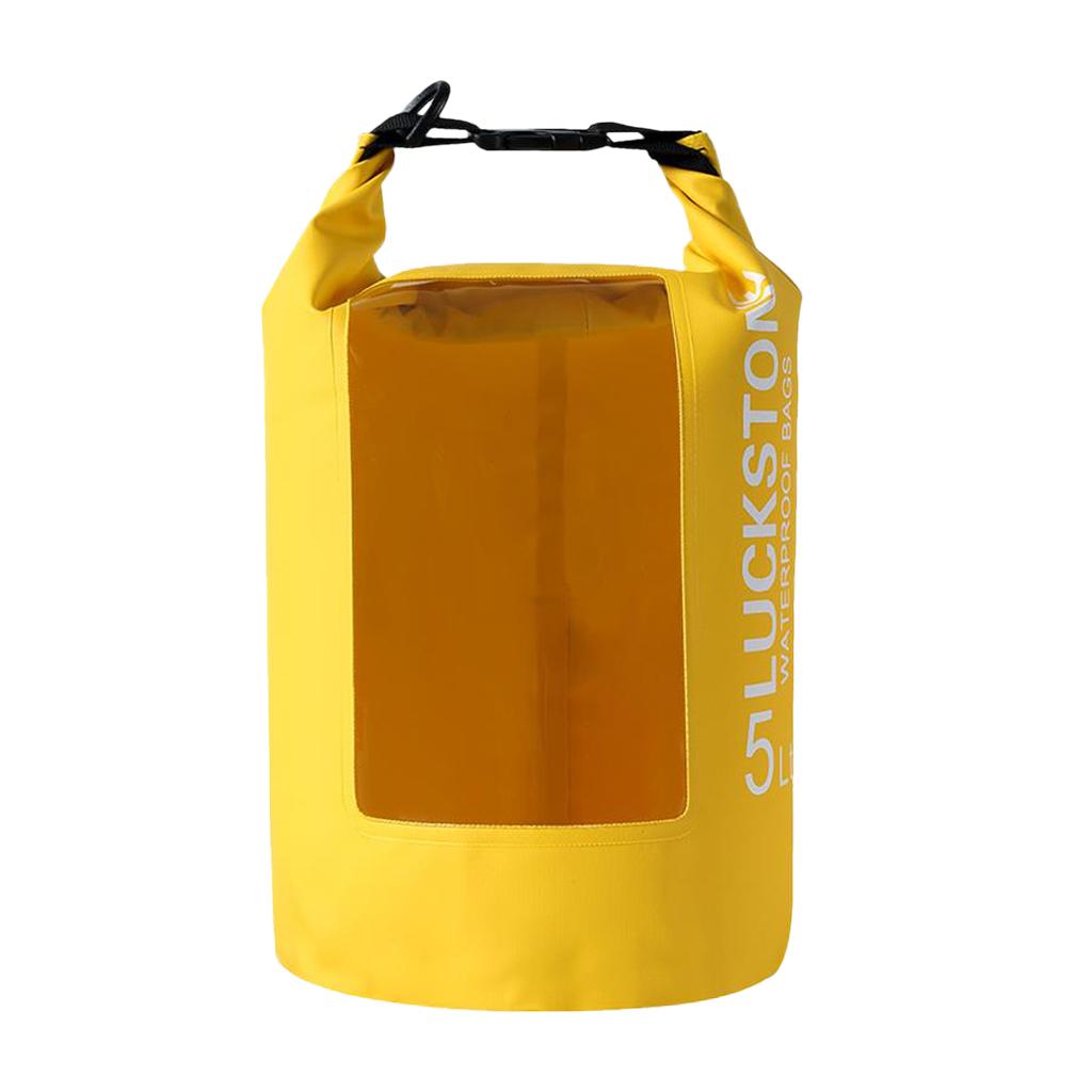 5L Waterproof Dry Bag Backpack for Beach Kayak Canoe Fishing Camping Yellow