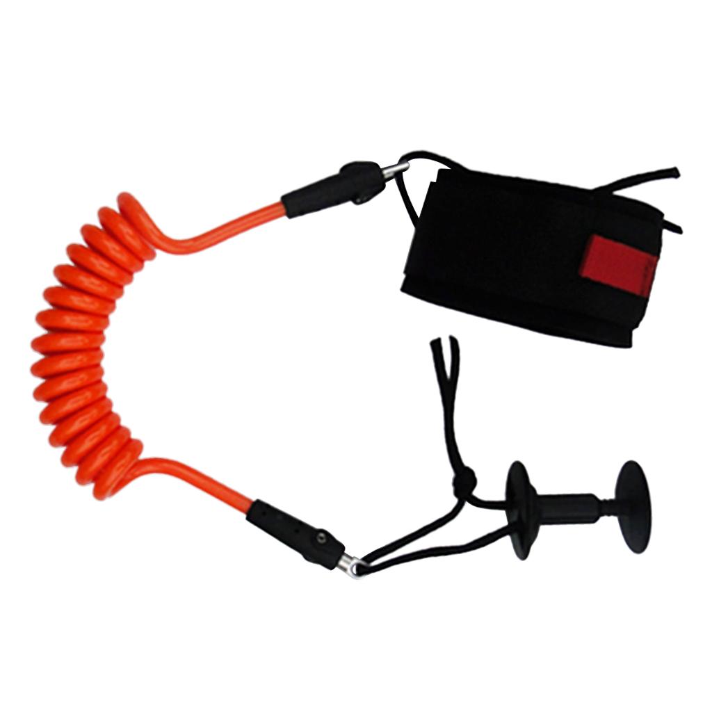Strong Orange 5.5mm Coiled Bodyboard Wrist Leash SUP Leash 4ft or 1.2m