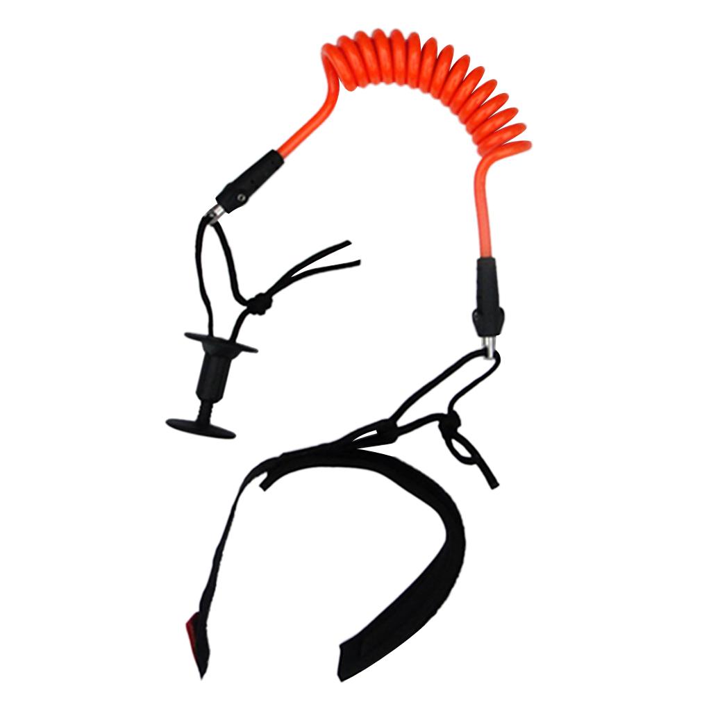 Strong Orange 5.5mm Coiled Bodyboard Wrist Leash SUP Leash 4ft or 1.2m