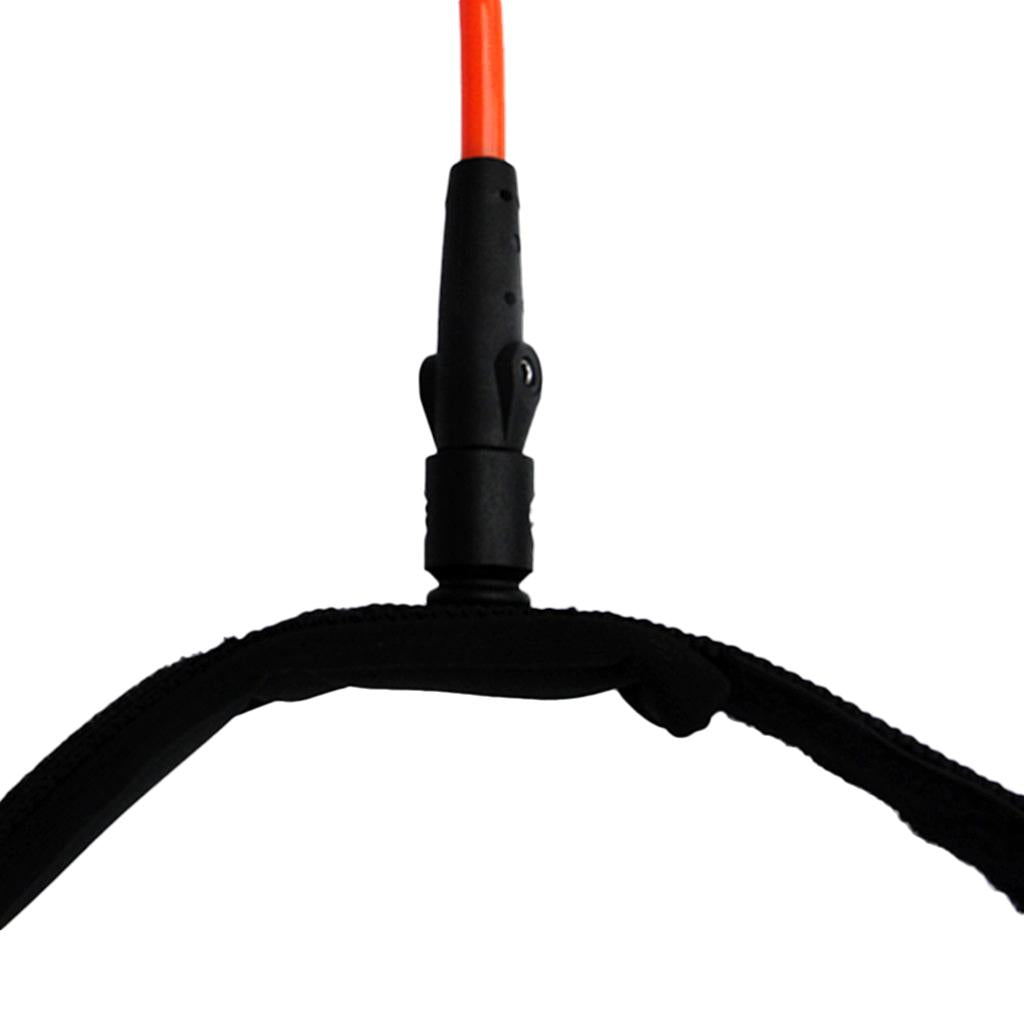Surfing Sports Orange Coiled SUP Surfboard Leash with Ankle Strap 4ft or 1.2m
