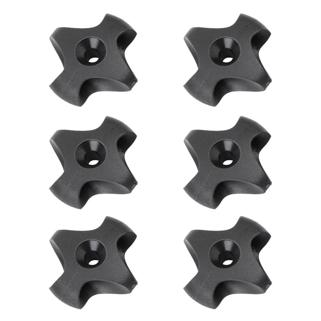 6 Pieces Black Nylon Deck Line Guide Canoe Marine Boat Kayak Fitting