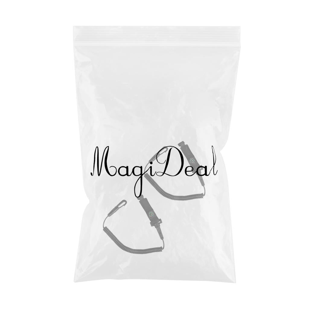 2 Pieces Kayak Canoe Paddle Leash Fishing Rod Holder Lanyard Keeper Tether