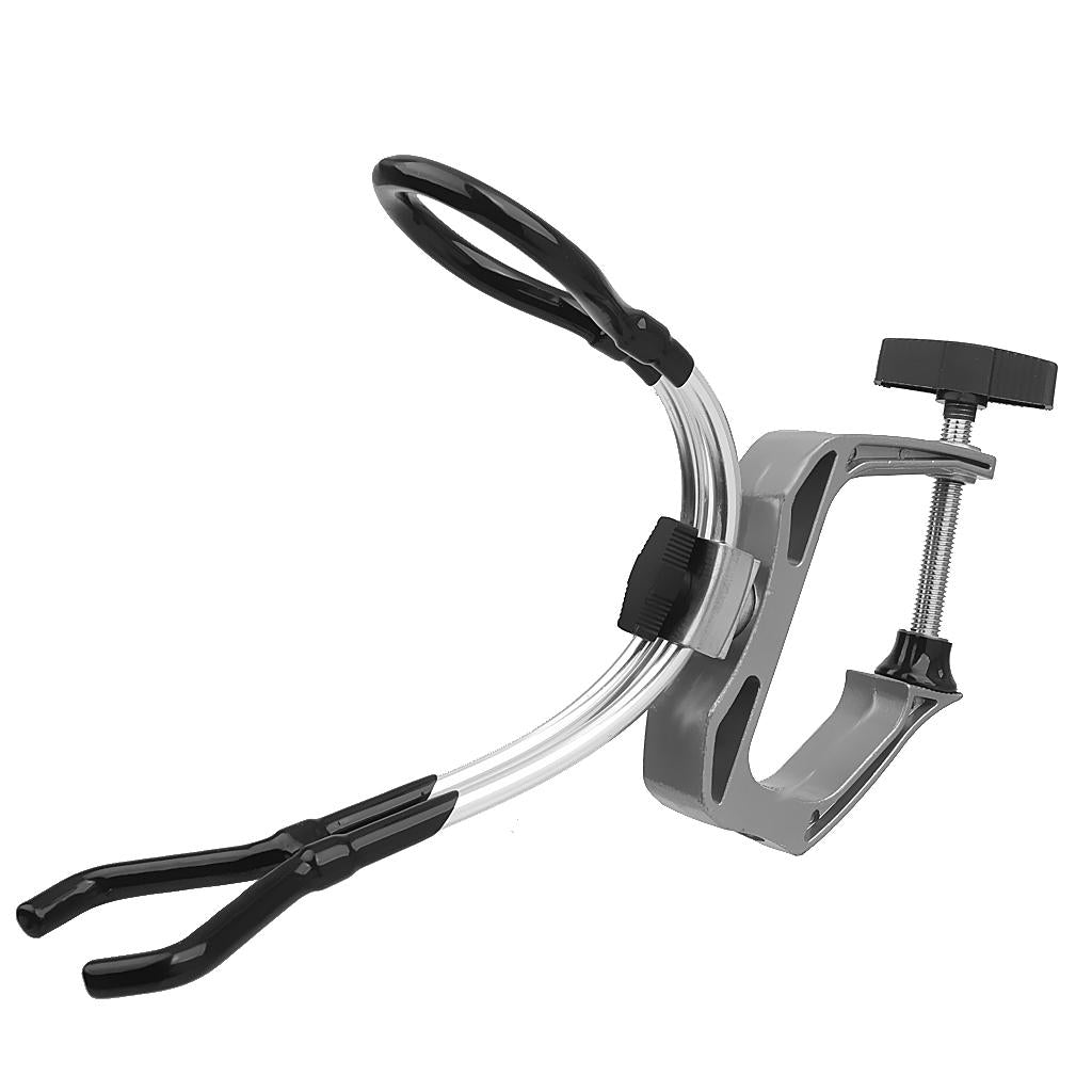 2 Pieces Heavy Duty Fishing Rod Pole Rest Boat Dock Clamp On Grip Holder