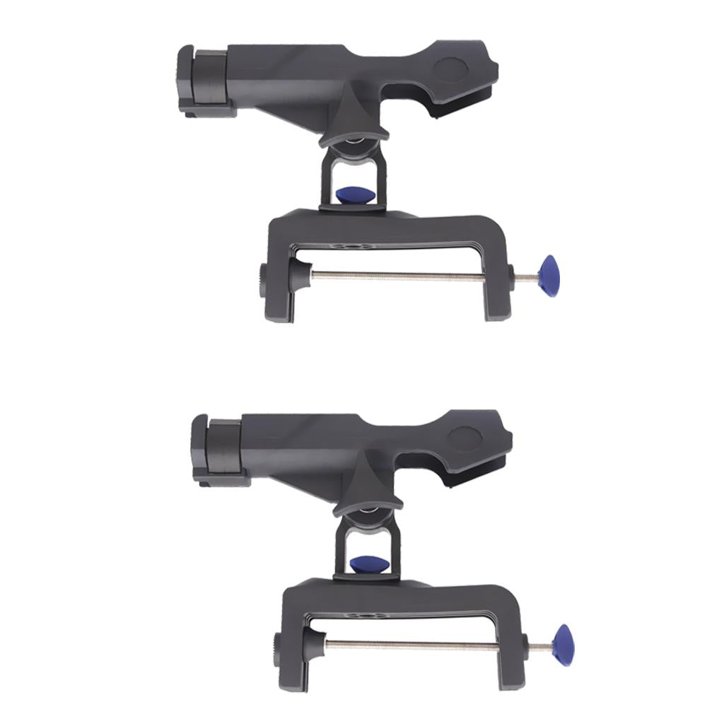 2 Pieces Fishing Boat Rod Holder Clamp On Adjustable Fishing Rod Rack Holder