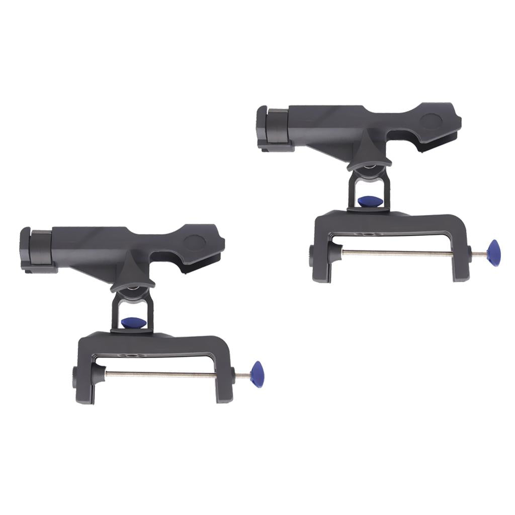 2 Pieces Fishing Boat Rod Holder Clamp On Adjustable Fishing Rod Rack Holder
