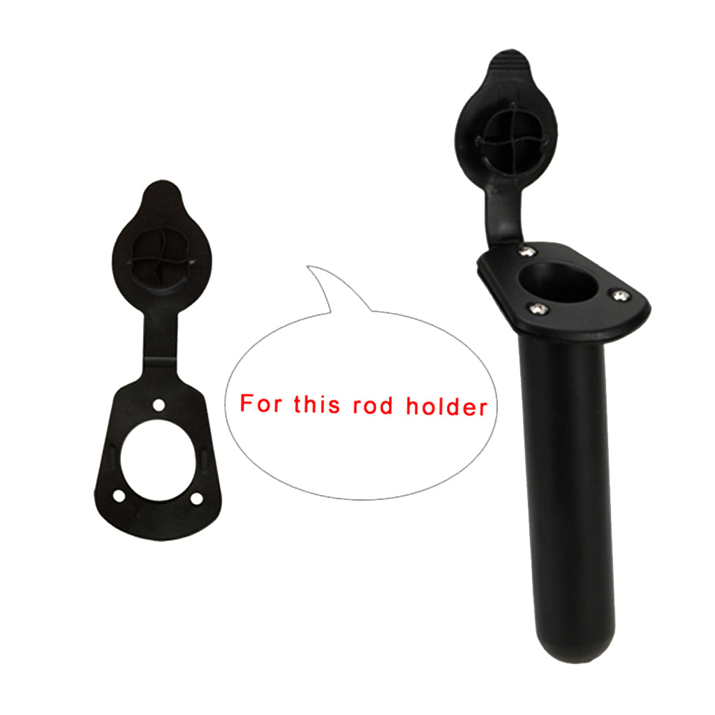 4 Pieces Cap and Gasket for Flush Mount Rod Holders Fishing Kayak Canoe Boat