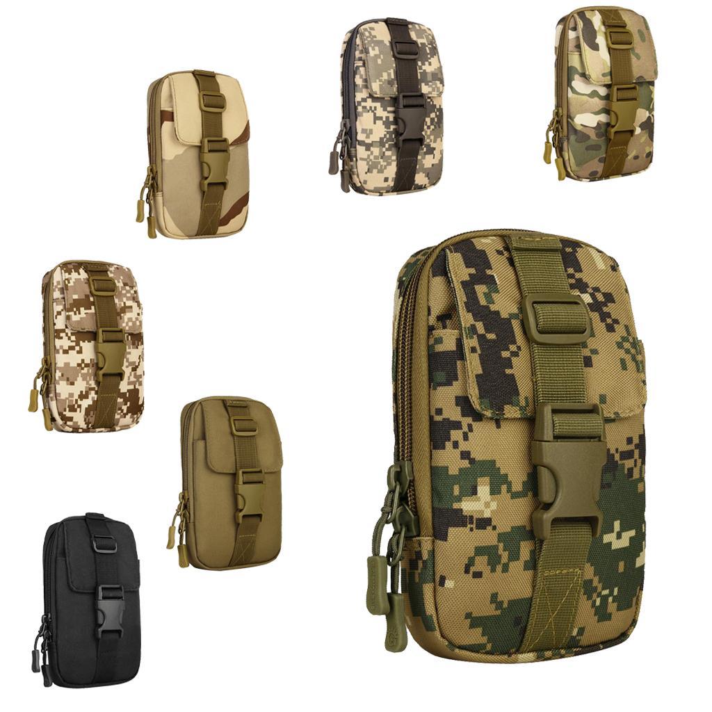 Outdoor Camping Sports Molle Waist Bag Phone Case Belt Pouch Black