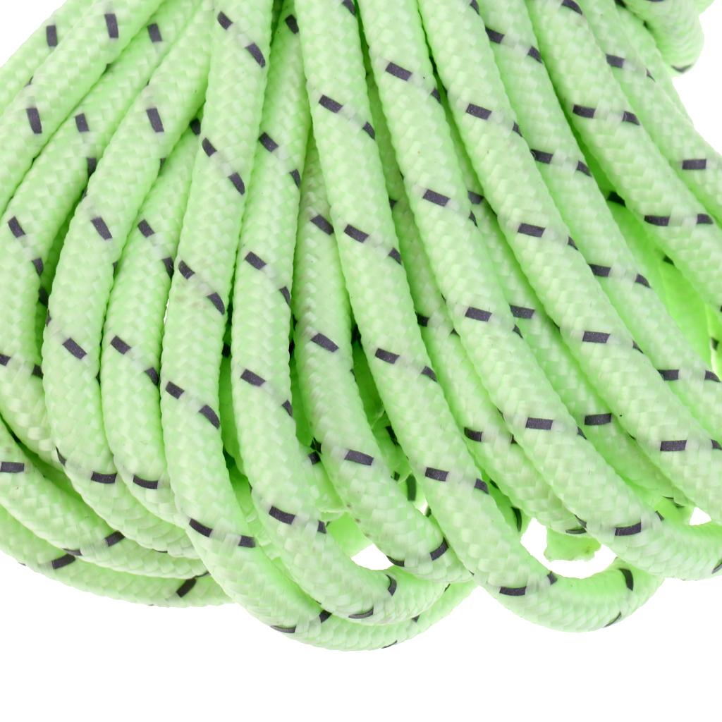 5mm Reflective Guyline Tent Rope Camping Guy Line Cord Parocord String