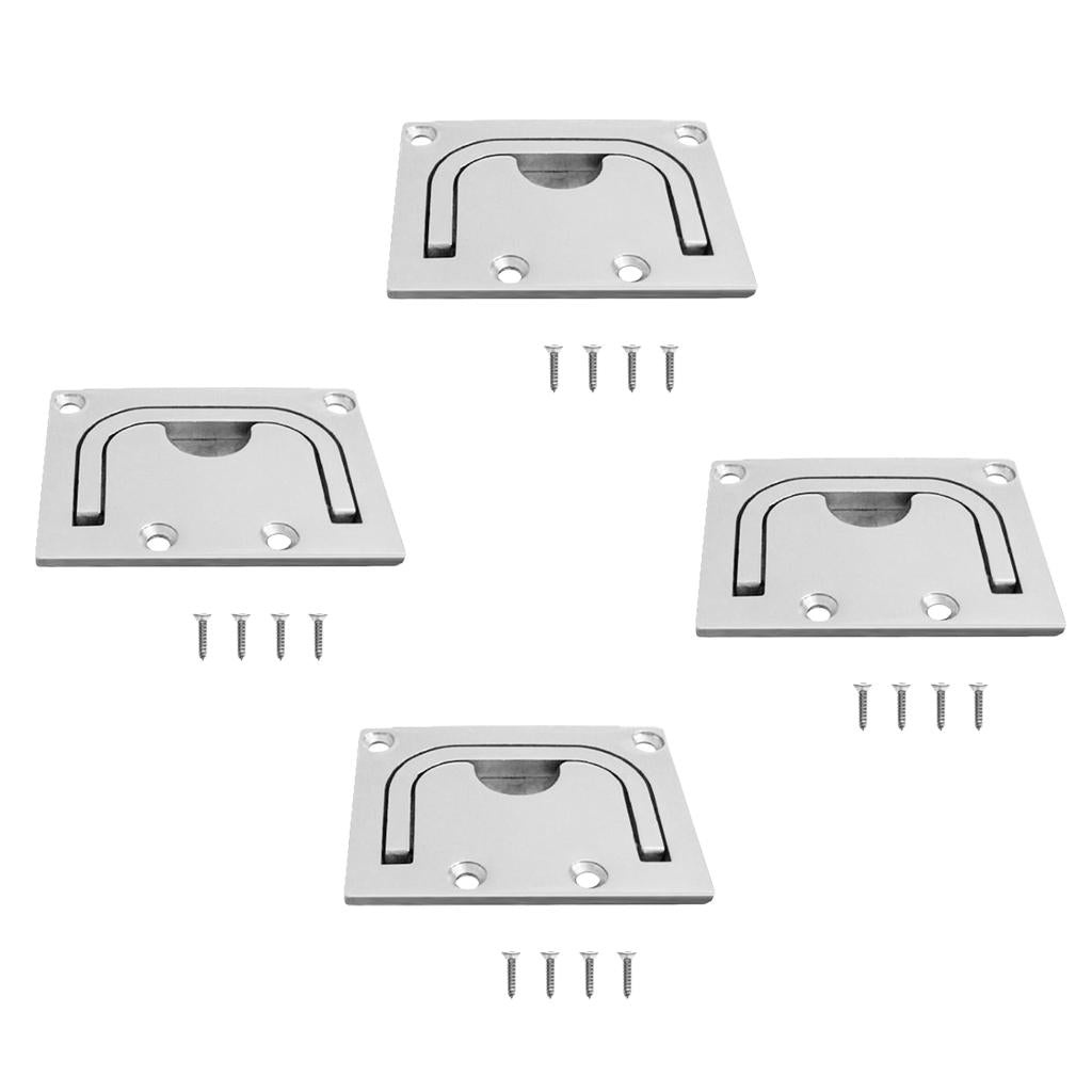 Boat Hatch Locker Lift/ Pull Ring Handle 316 Marine Stainless Steel 4pieces