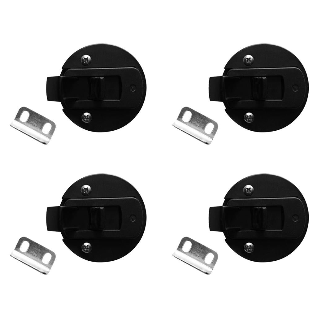 Black 2 Flush Pull Slam Latch for Marine Boat Hatch 1/4" Door Lock 4 Pcs"