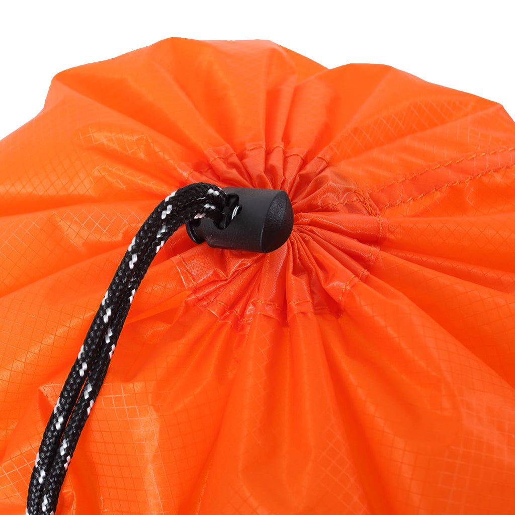 Waterproof Shoe Travel Pouch Drawstring Storage Bag Organizer XL Orange