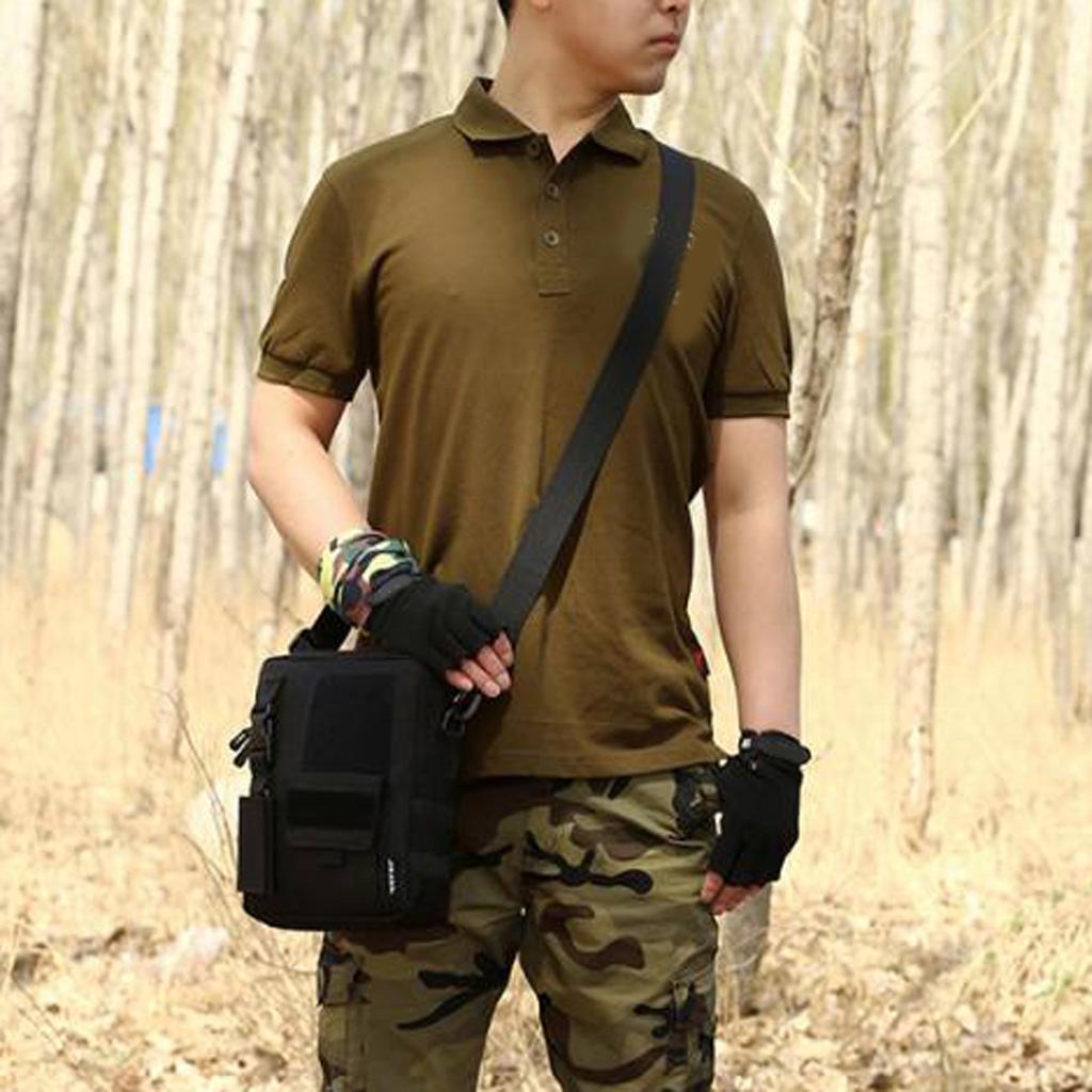 Messenger Shoulder Bag Crossbody Sling Travel Casual Backpack Black