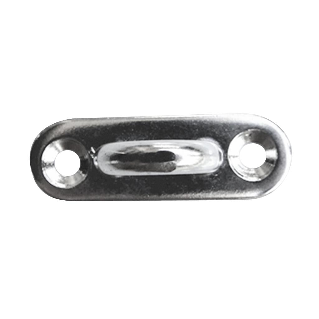 316 Marine Grade Stainless Steel Oblong Pad Eye Plate Hook Boat Staple 6mm