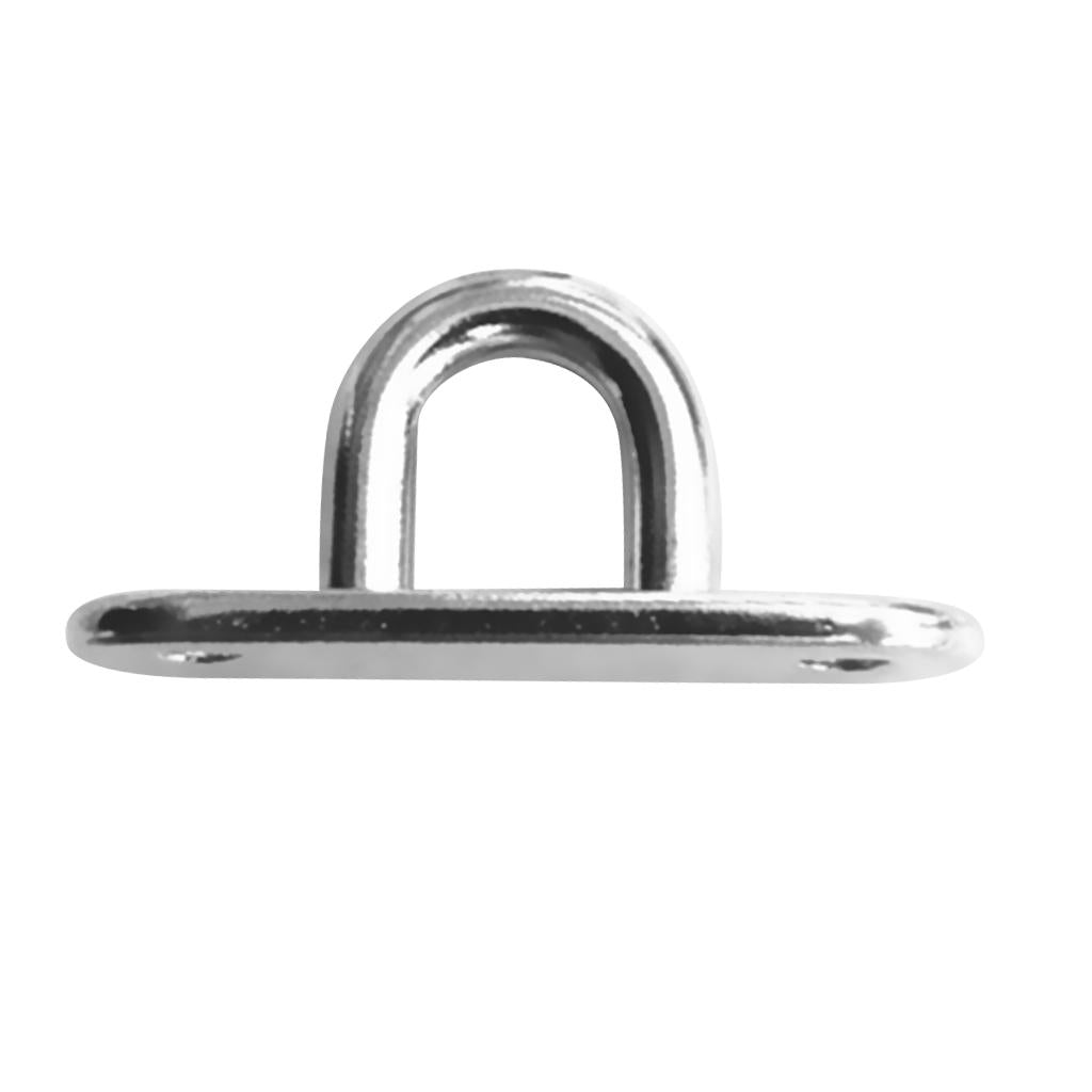 316 Marine Grade Stainless Steel Oblong Pad Eye Plate Hook Boat Staple 6mm