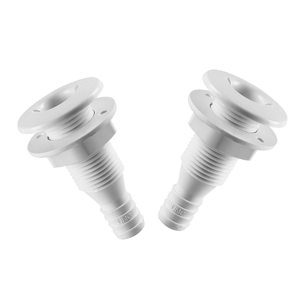 2 Pieces 1 Nylon Thru-Hull Bilge Pump and Aerator Hose Fitting for Boats"