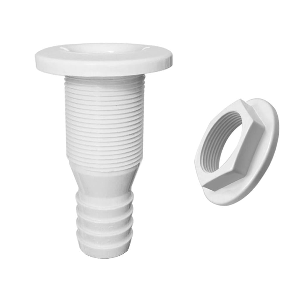 2 Pieces 1 Nylon Thru-Hull Bilge Pump and Aerator Hose Fitting for Boats"