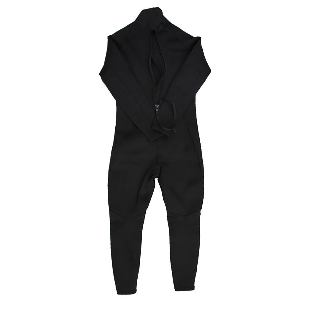 Womens 3mm Black Neoprene Wetsuit Full Suit Jumpsuit for Diving Surfing XXL