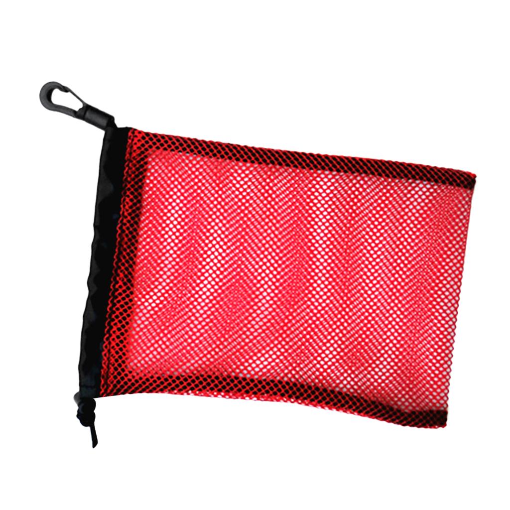 Dive Swimming Drawstring Mesh Bag Storage for Diving Scuba Snorkel Gear Red