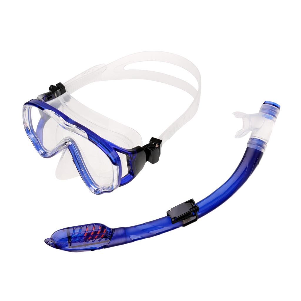 Kids Children's Scuba Diving Training Mask & Snorkel Set Clear and Blue